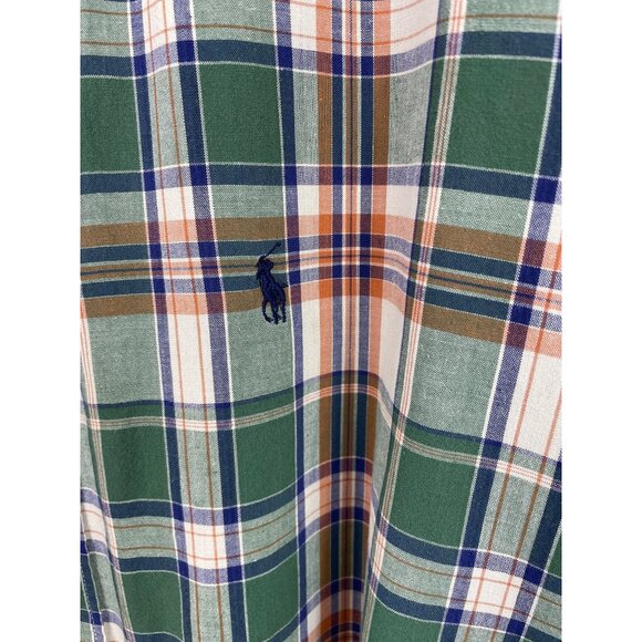 Polo Ralph Lauren Green/Brown Plaid Long Sleeve Button Up Shirt Mens Size XXL - Picture 4 of 6